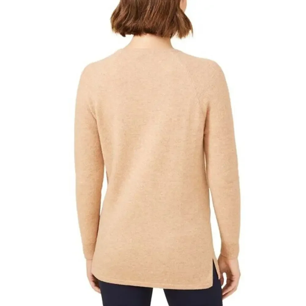 J McLaughlin Lochlann Cashmere Sweater V Neck Pullover Relaxed Fit Tan Size XS